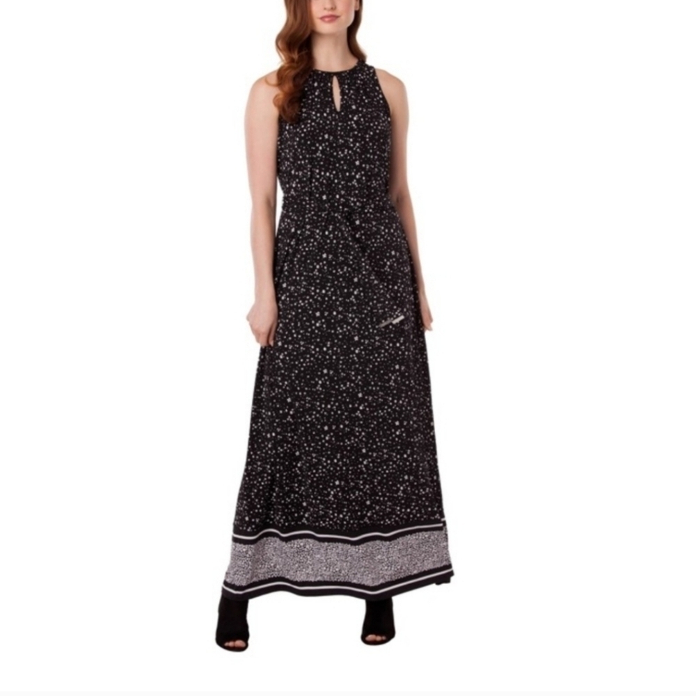 💚💚MICHEA Micheal Kors Nora Border Print Maxi Dress